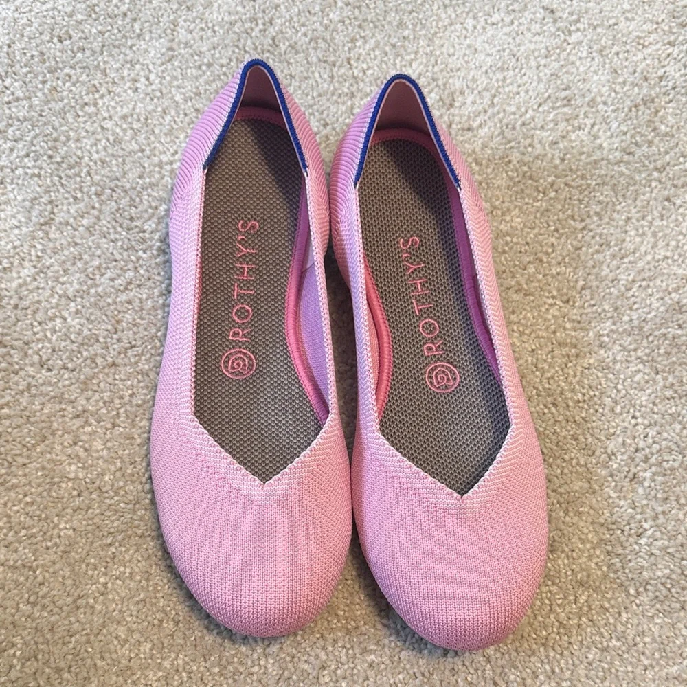 Rothy's Vibrant Pink and Blue Flats